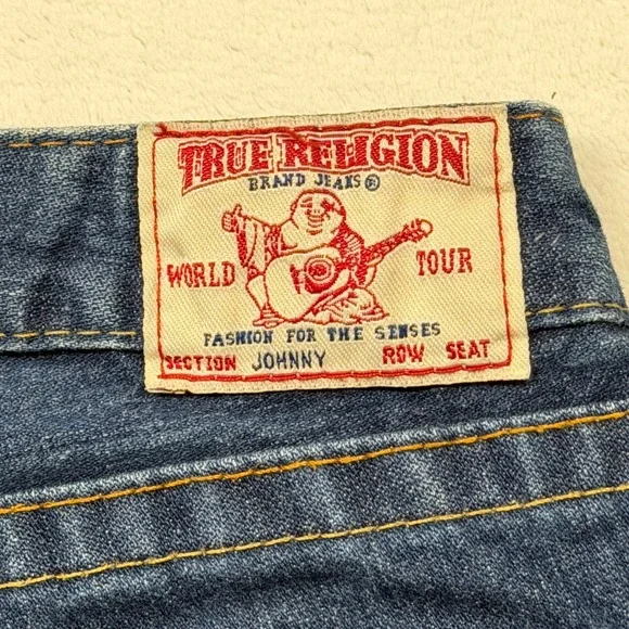 True Religion Bootcut Jeans Womens 28 Blue Excellent Low Rise Made in USA 04502